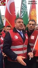 Osmanlı Ocakları Fox Tv önüne siyah çelenk bıraktı