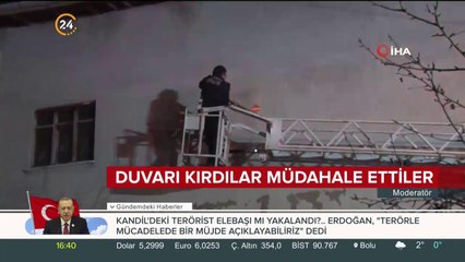 Duvarı kırdılar müdahale ettiler