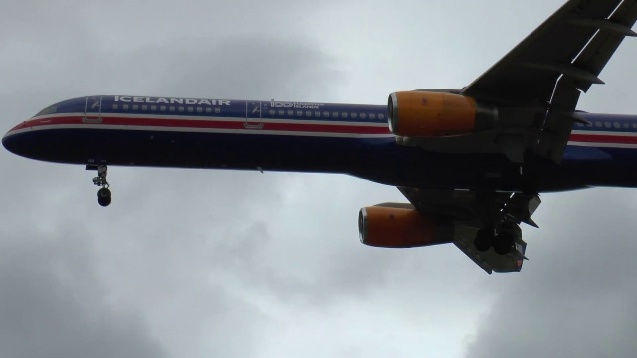 Close up! Icelandair Boeing 757-300 (TF-ISX - 100 Years Independence-colors) approaching EDDF-Frankfurt Airport (1080-50P) 03.09.2018
