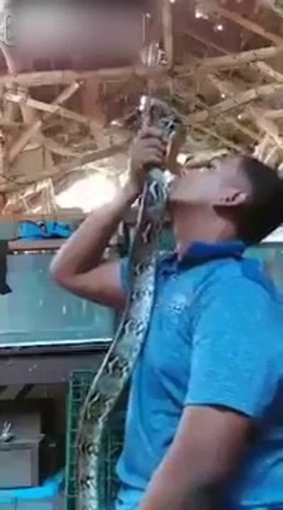 Ce charmeur de serpent va se rater complètement... jolie morsure