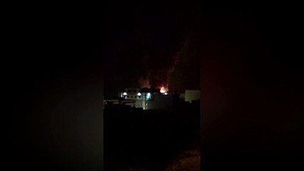 Incendio en pleno centro de Granadilla