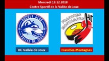 19.12.2018: HC Vallée de Joux - HC Franches-Montagnes 0-3 (0-0, 0-1, 0-2)
