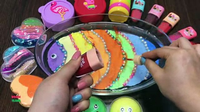 MIXING LIPTICKS AND BEADS INTO CLEAR SLIME || CLOWNFISH SLIME || MOST SATISFYING SLIME VIDEOS