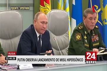 Rusia: Putin monitorea lanzamiento de misil hipersónico