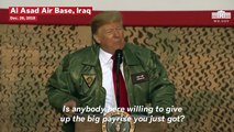 Trump Falsely Brags To Troops He Secured Military's First Pay Raise In A Decade