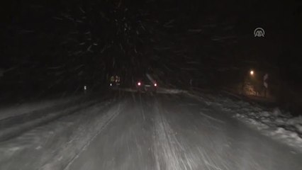 Tokat'ta Ulaşıma Kar Engeli