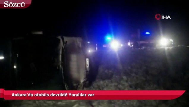Ankara’da otobüs devrildi! Yaralılar var