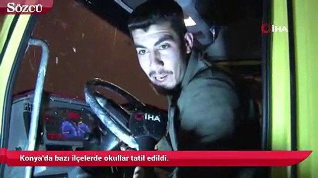 Konya'da bazı ilçelerde okullar tatil edildi.