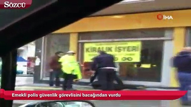 Emekli polis güvenlik görevlisini bacağından vurdu
