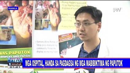 Mga ospital, handa sa pagdagsa ng mga mabibiktima ng paputok