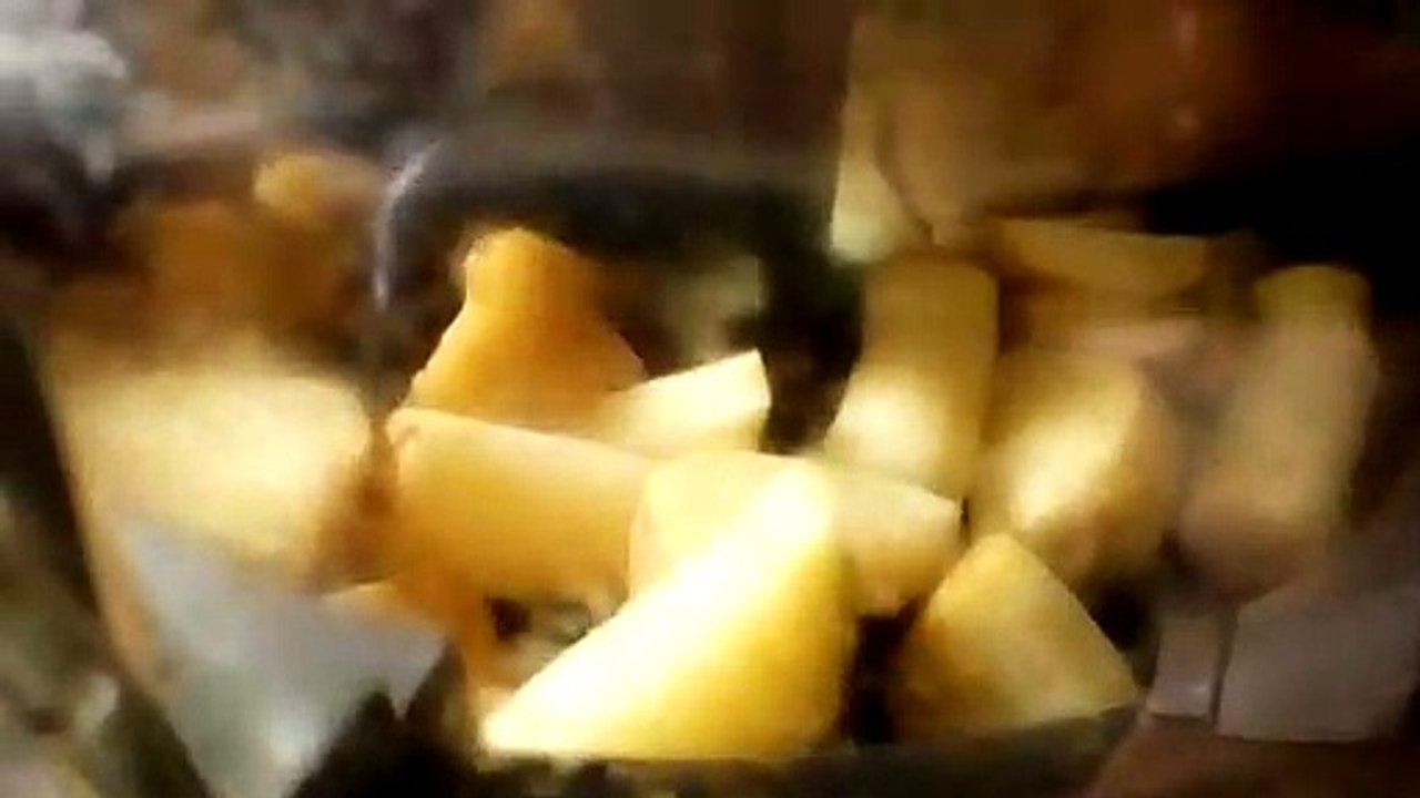 Potato wedges cut with an Apple corer then added to a Tefal activity for cooking