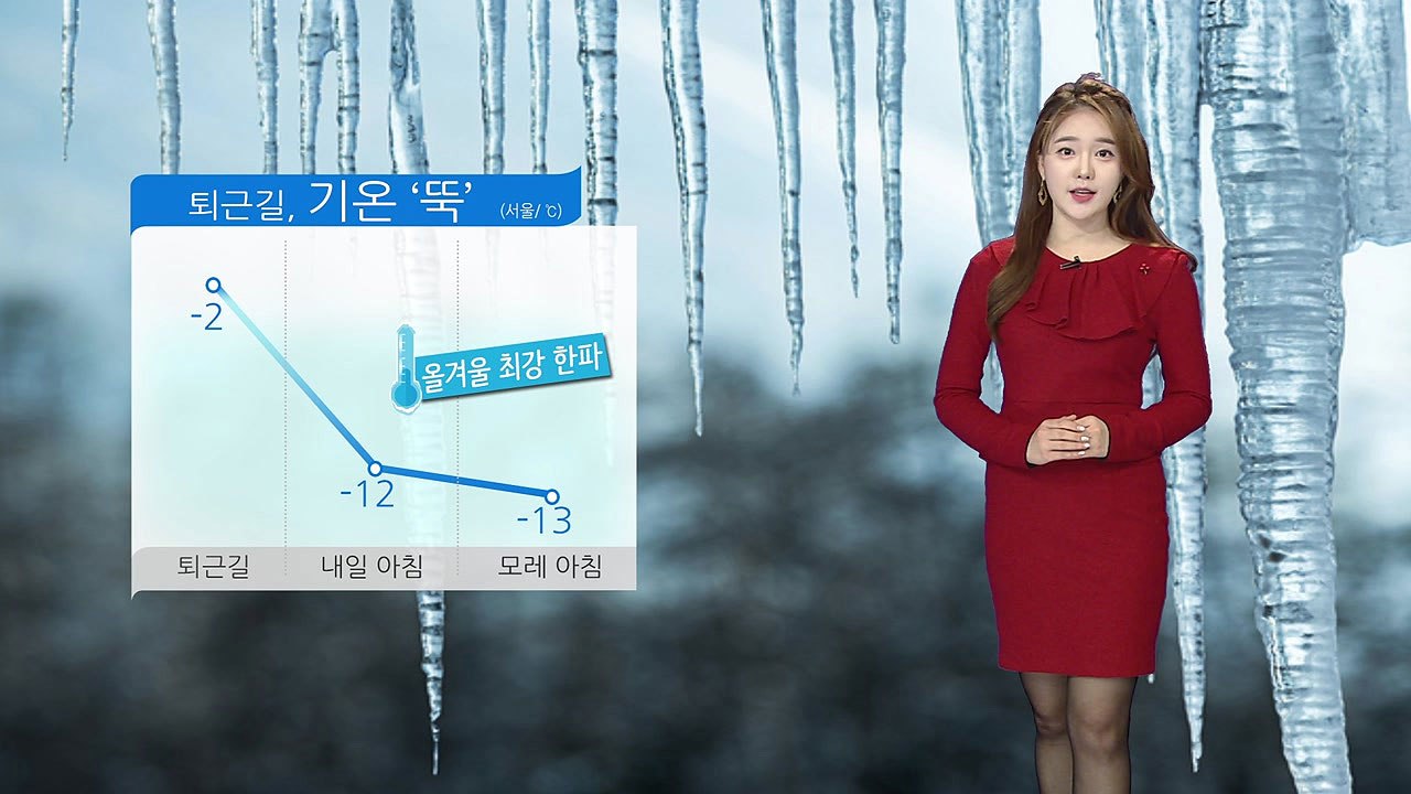 [날씨] 퇴근길 기온 '뚝'...올겨울 최강 한파 / YTN