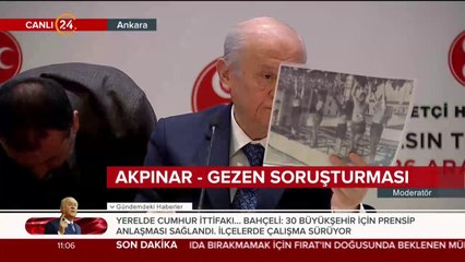 Bahçeli, Metin Akpınar'ın konuşmasına fotoğrafla örnek verdi
