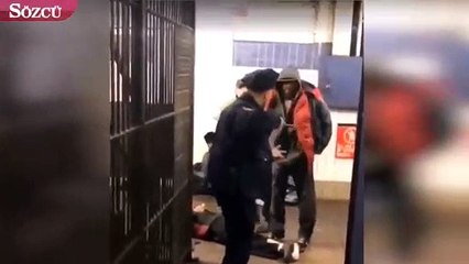 Metrodaki kavga raylarda bitti