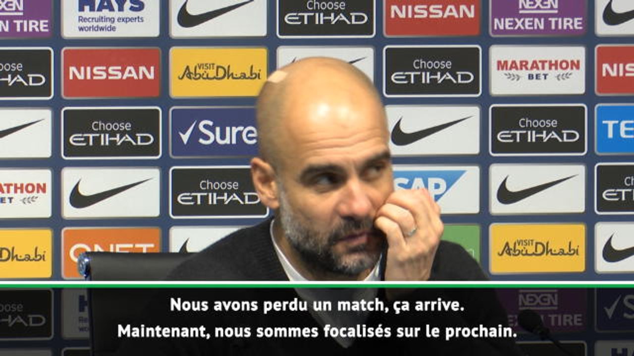 19e j. - Guardiola : "Nous avons perdu un match, ça arrive"