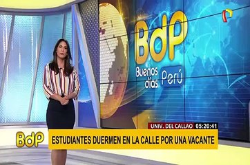 Estudiantes de la Universidad del Callao duermen en la calle para conseguir una vacante