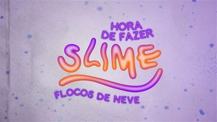 Aprenda a fazer este slime de flocos de neve