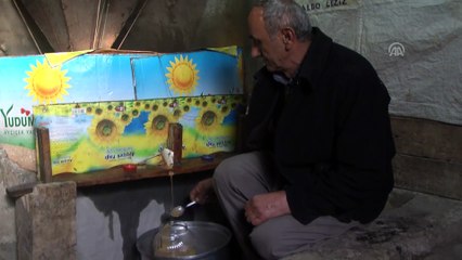 Susam 155 yıllık taş değirmende tahine dönüşüyor - HAKKARİ