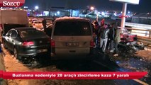 Ankara'da 28 araç birbirine girdi 7 yaralı