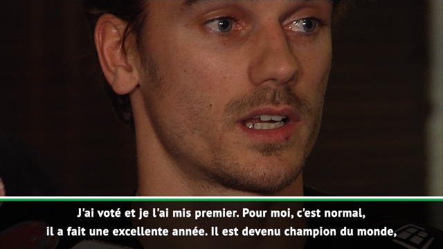 Meilleur joueur français de l'année - Griezmann: Mbappé le mérite