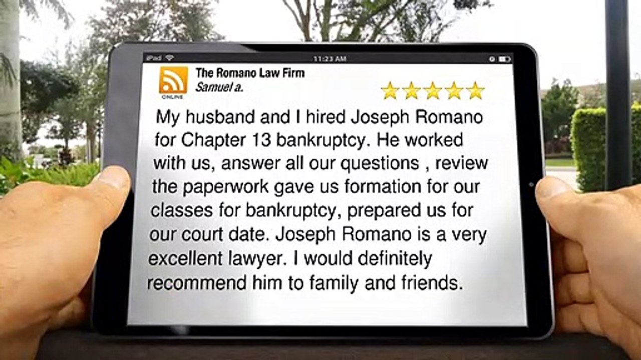 The Romano Law Firm Cleveland Superb 5 Star Review by Samuel and Dawn Childress (216) 242 4155