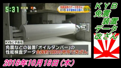 15-3 辛坊、ＫＹＢ、免震装置データ改ざん。菜々子の独り言　2018年10月18日(木）