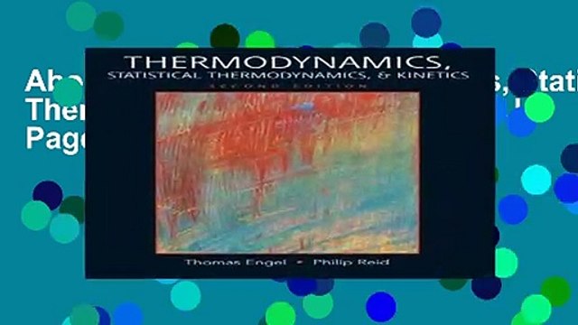 About for Book Thermodynamics, Statistical Thermodynamics, Kinetics [F.u.l.l Pages]