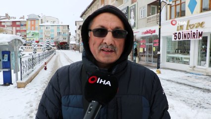 Sivas dondu... Sıcaklık -7 dereceye düştü