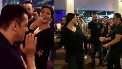 Salman Khan's amazing dance with Sushmita Sen on Birthday ; Watch video | Boldsky