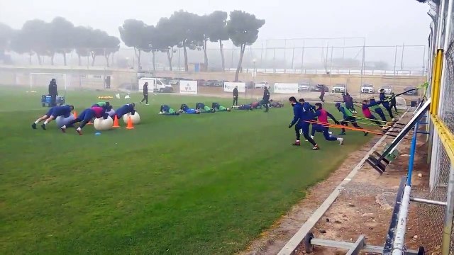 Entrenamiento del Real Zaragoza (30/12/2018)
