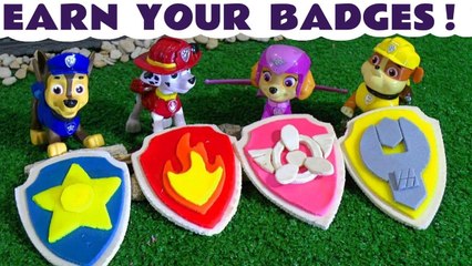 Paw Patrol Earn Their Play Doh Badges Toy Episode Story Cartoon for Kids Children