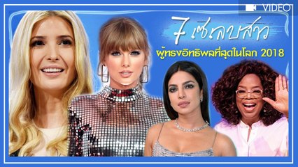 7 เซเลบสาวคนดัง ติดอันดับผู้หญิงที่ทรงอิทธิพลที่สุดในโลก ปี 2018