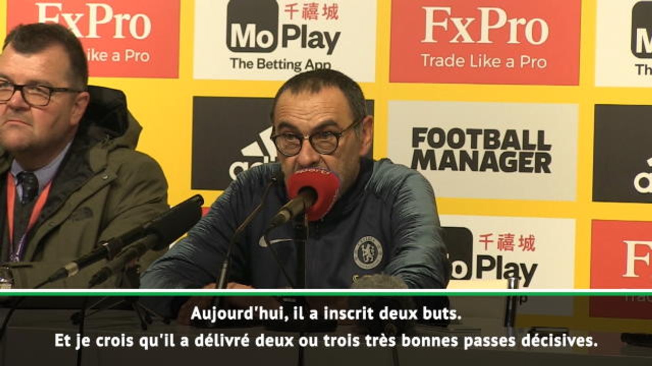 19e j. - Sarri : "Hazard peut jouer à n'importe quel poste"