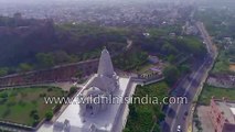 Birla Temple and Moti Dungri Fort in Rajasthan- brilliant aerial over-flight