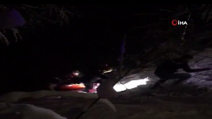 Kar altında can pazarı...Direksiyon hakimiyetini kaybetti, 30 metre yükseklikten uçtu: 3 yaralı