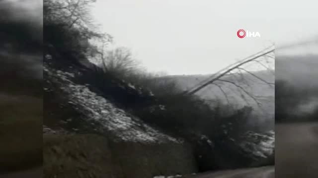 Heyelan Anı Saniye Saniye Böyle Görüntülendi