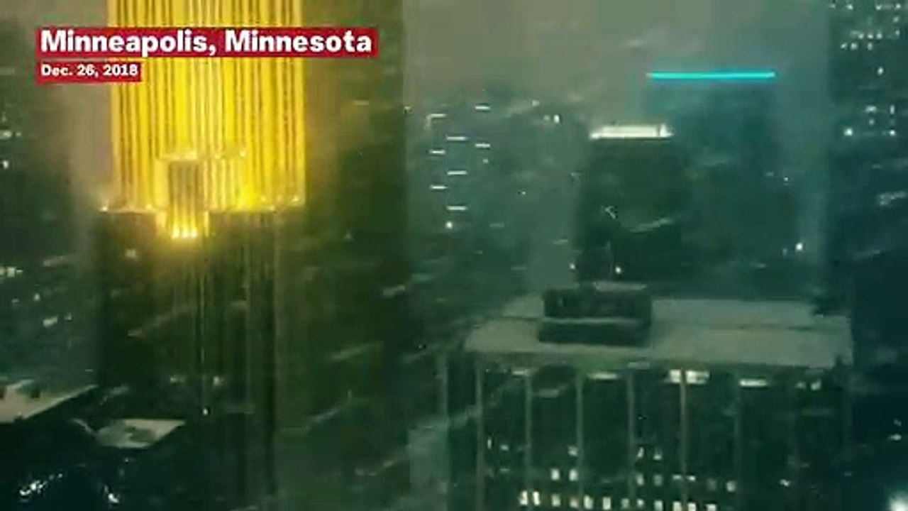 View From The Foshay Tower As Winter Storm Crosses Minnesota