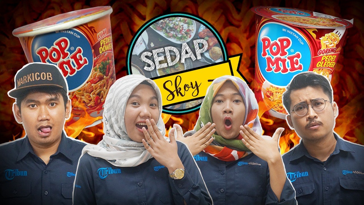 Adu Ketahanan Lidak Makan Pop Mie Pedes Dower dan Pedes Gledeek