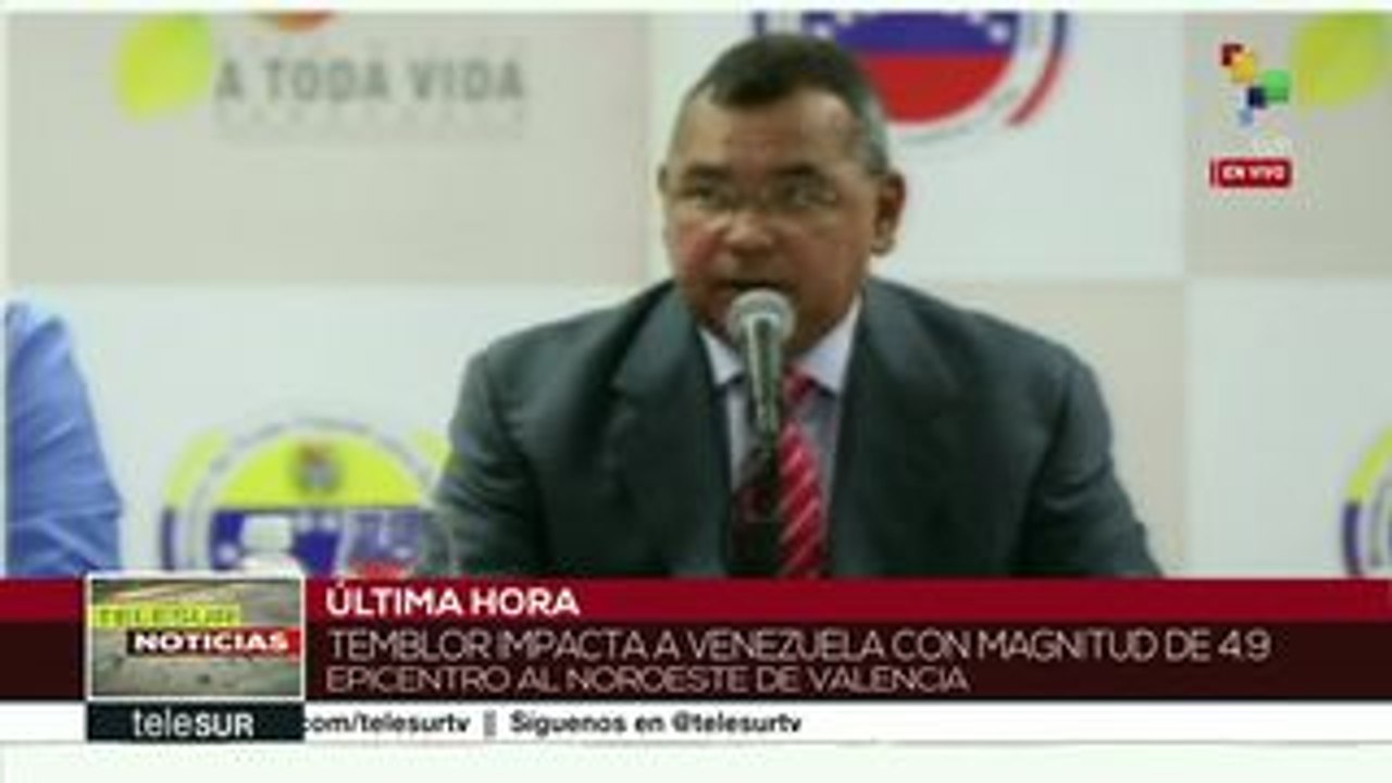Gobierno de Venezuela llama a mantener la calma tras sismo