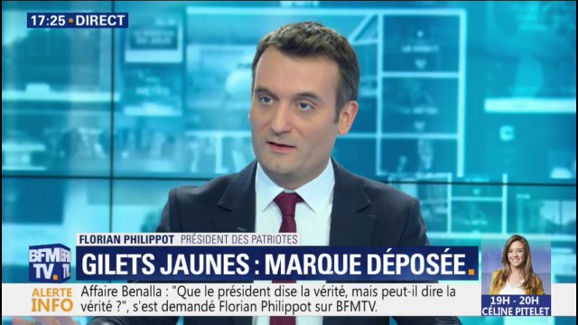 Florian Philippot, qui a déposé la marque Les Gilets Jaunes , assure que ce n'est pas une démarche commerciale