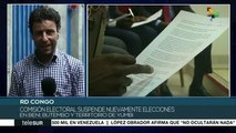 Suspenden elecciones en 3 ciudades congoleñas, se realizarán en marzo