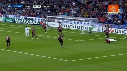 الشوط الاول مباراة ميلان و ريال مدريد 3-2 دوري الابطال 2010