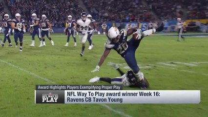Tavon Young wins NFL Way To Play award for Week 16