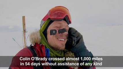 American adventurer completes solo trek across Antarctica