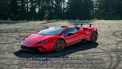 Lambo Huracan Performante Powerslides On Ski Slope, Urus Joins The Party