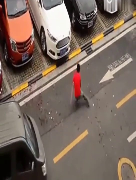 Funny man on street