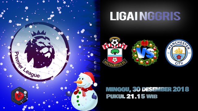Jadwal Pertandingan Liga Inggris Southampton Vs Manchester City, Minggu Pukul 21.15 WIB