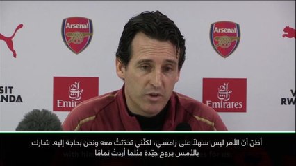 لقطة: كرة قدم: مستقبل رامسي في آرسنال منوط به وبوكيل أعماله - إيمري