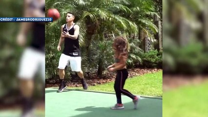 James Rodriguez enchaîne les paniers dans son jardin