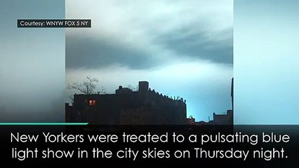 Transformer explosion lights up the New York skies